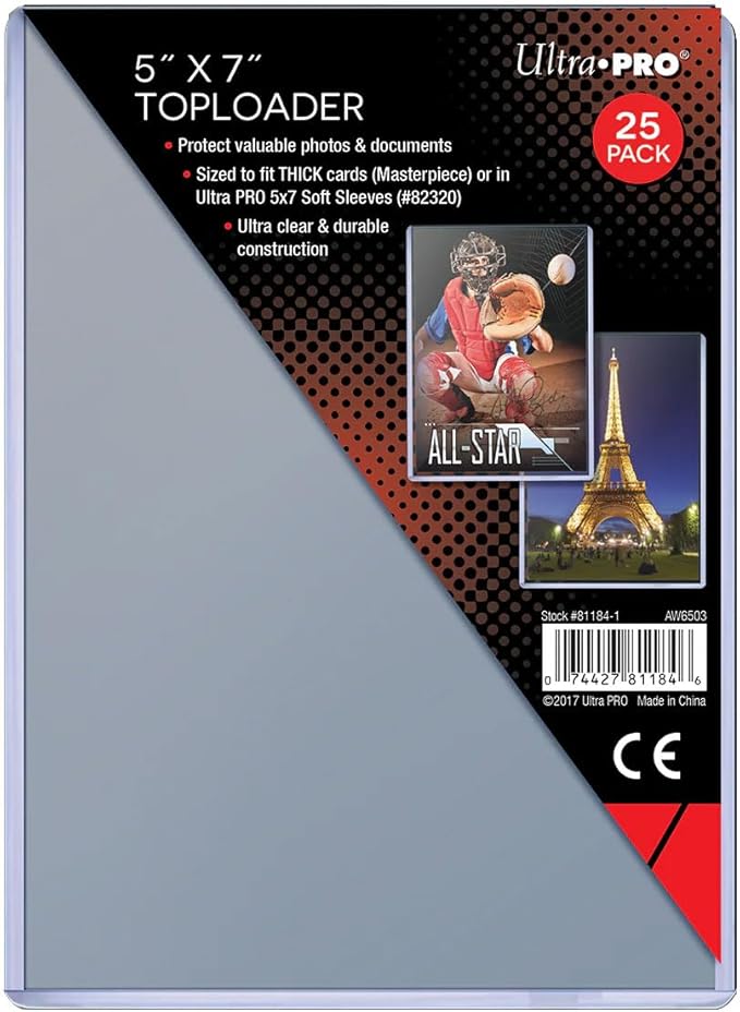 61ui7wardcL._AC_SX679_ Ultra Pro Top Loader (5" x 7") - Pack of 25 - Image 1