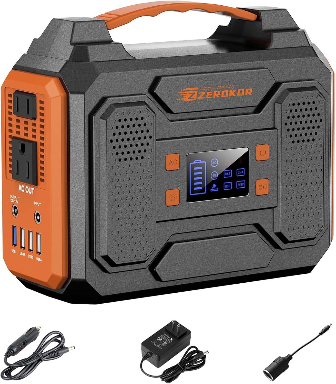 71p2Dkl6SZL._AC_SL1500_ Portable Power Station 300W Solar Generator 280Wh(without Solar Panel), 110V Portable Power Bank with AC Outlet Pure Sine Wave, DC, USB QC3.0, External Battery Power Pack for Camping RV Outdoor Use - Image 1