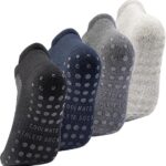 COOLMATE Mens Grip Socks Men Non Slip Size 6-10-13-14, Non Slip Pilates Yoga Socks for Men with Grips, Gifts for Men