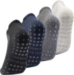 COOLMATE Mens Grip Socks Men Non Slip Size 6-10-13-14, Non Slip Pilates Yoga Socks for Men with Grips, Gifts for Men